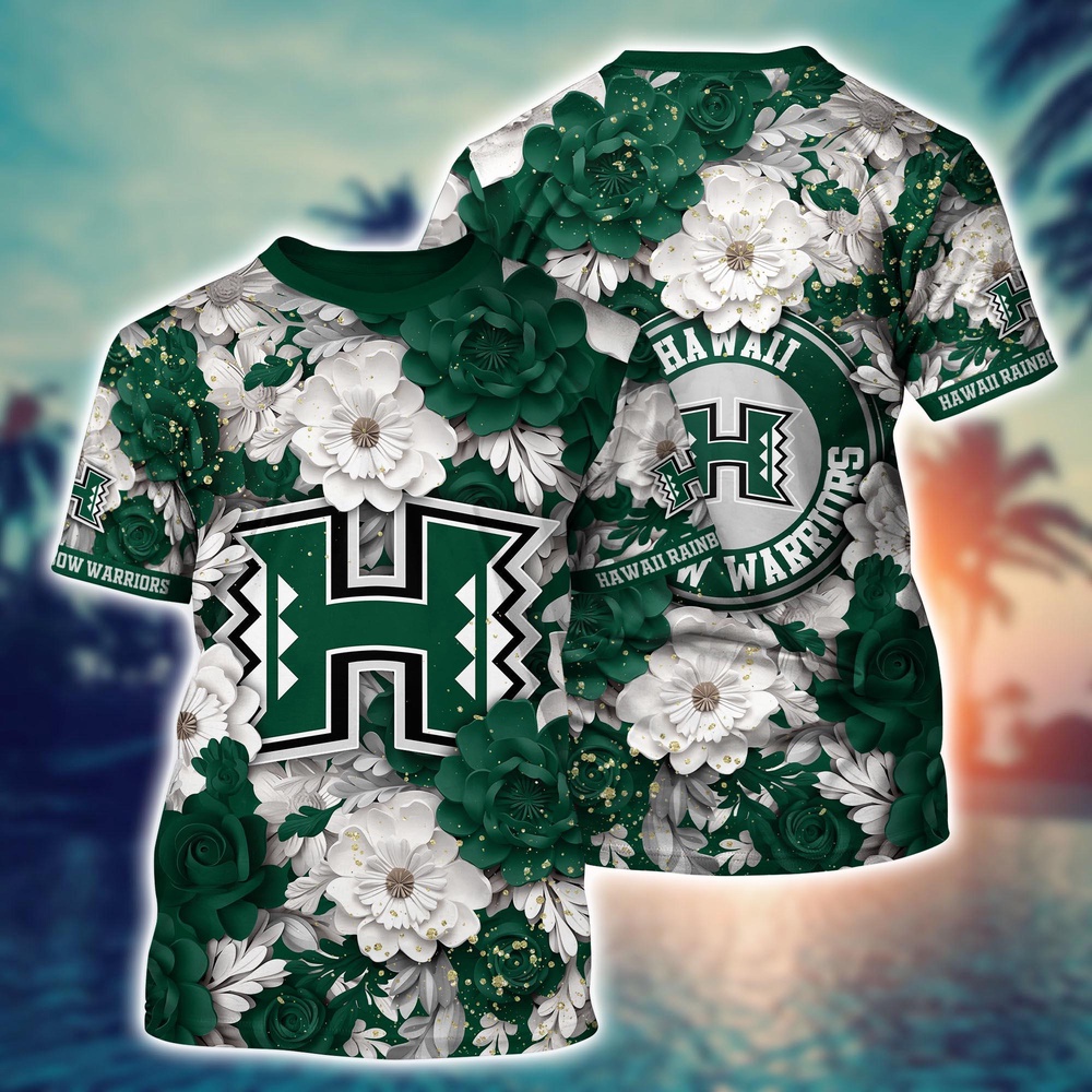 NCAA Hawaii Rainbow Warriors 3D T-Shirt Elegance In Style For Sports Fans
