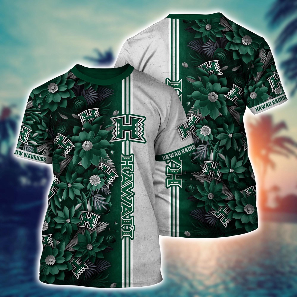 NCAA Hawaii Rainbow Warriors 3D T-Shirt Forward Streetwear Vibes For Sports Fans
