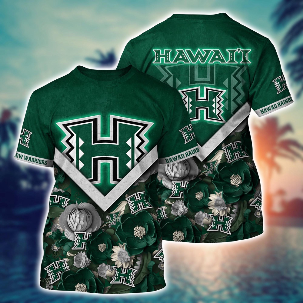 NCAA Hawaii Rainbow Warriors 3D T-Shirt Sporty Elegance Bliss For Sports Fans NCAA Hawaii Rainbow Warriors 3D T-Shirt Sporty Elegance Bliss For Sports Fans