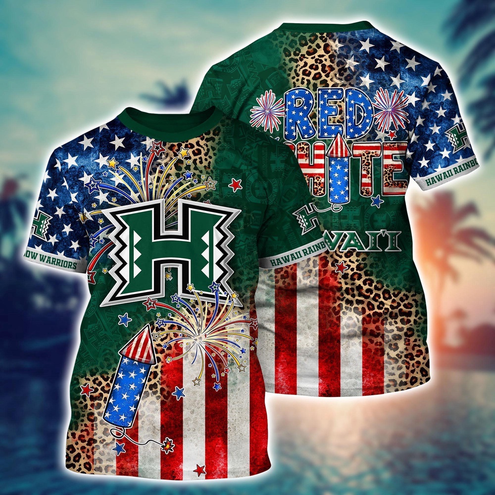 NCAA Hawaii Rainbow Warriors 3D T-Shirt Vogue Bliss For Fans