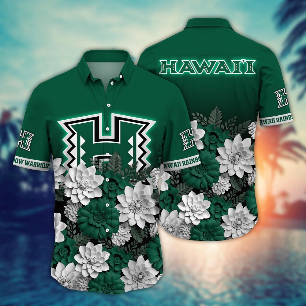 NCAA Hawaii Rainbow Warriors Hawaiian Shirt Blossom Bliss Cascade For Fans
