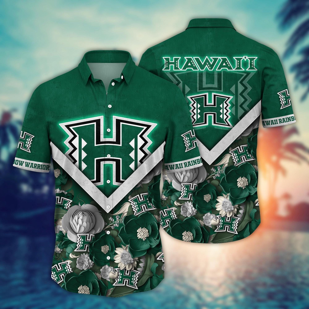 NCAA Hawaii Rainbow Warriors Hawaiian Shirt Floral Fusion Aloha Bliss For Fans