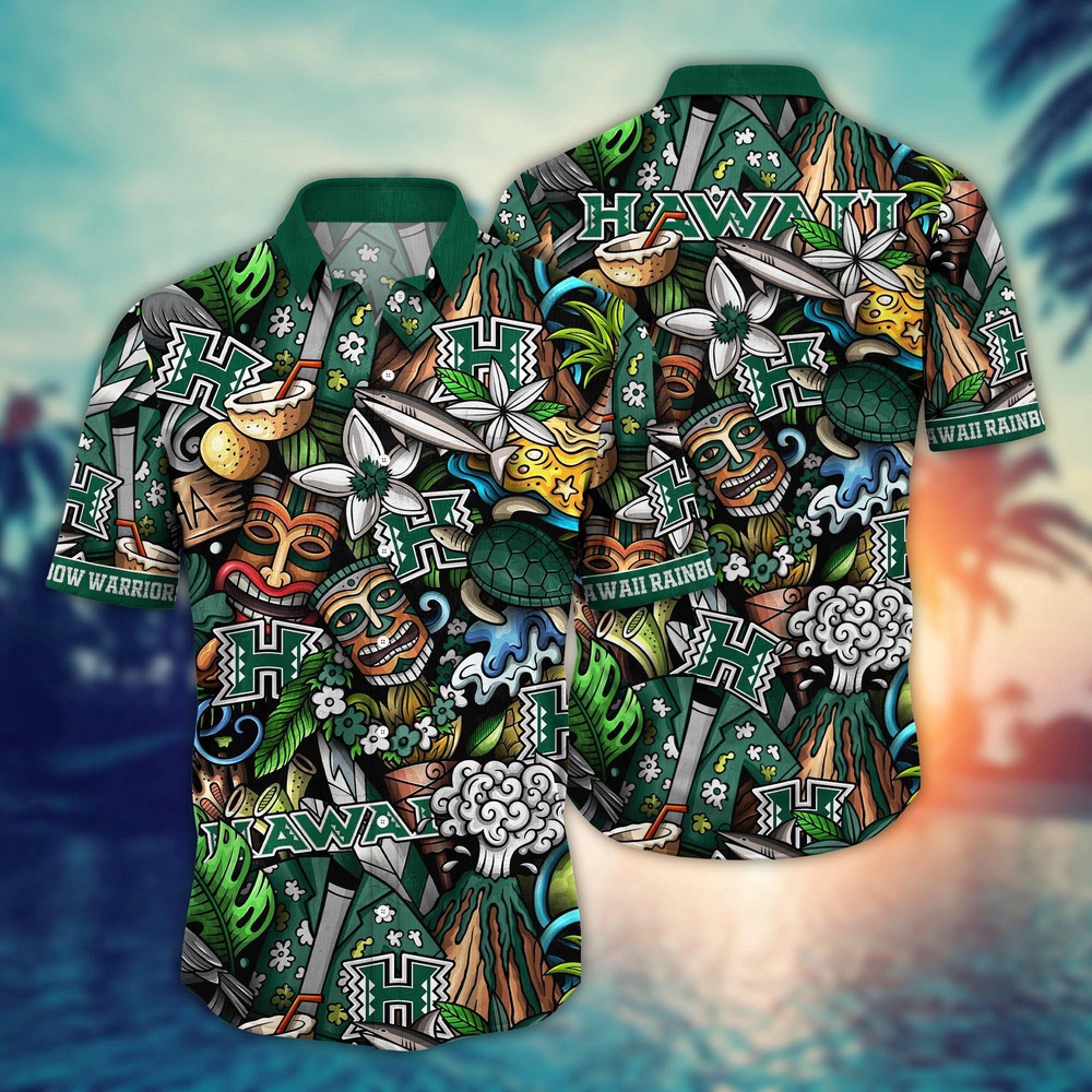 NCAA Hawaii Rainbow Warriors Hawaiian Shirt Sizzling Spirit Gift For Fans
