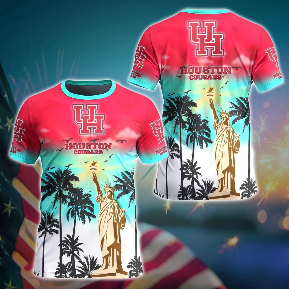 NCAA Houston Cougars 3D T-Shirt Fashion Forward For Fans