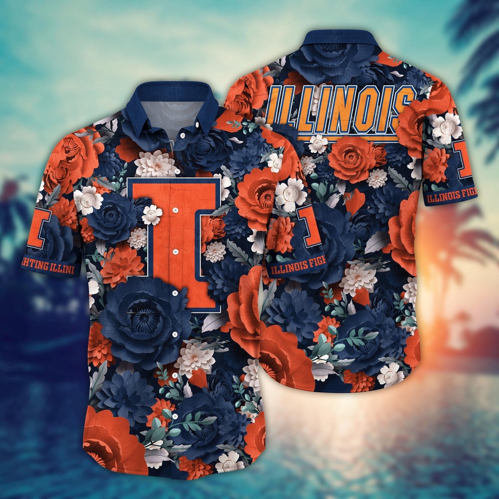 NCAA Illinois Fighting Illini Hawaiian Shirt Champion Elegance For Fans