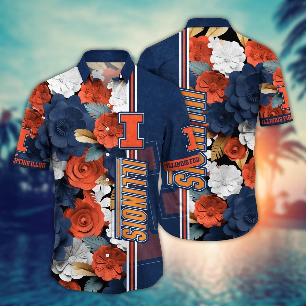 NCAA Illinois Fighting Illini Hawaiian Shirt Champion’s Paradise For Sports Fans