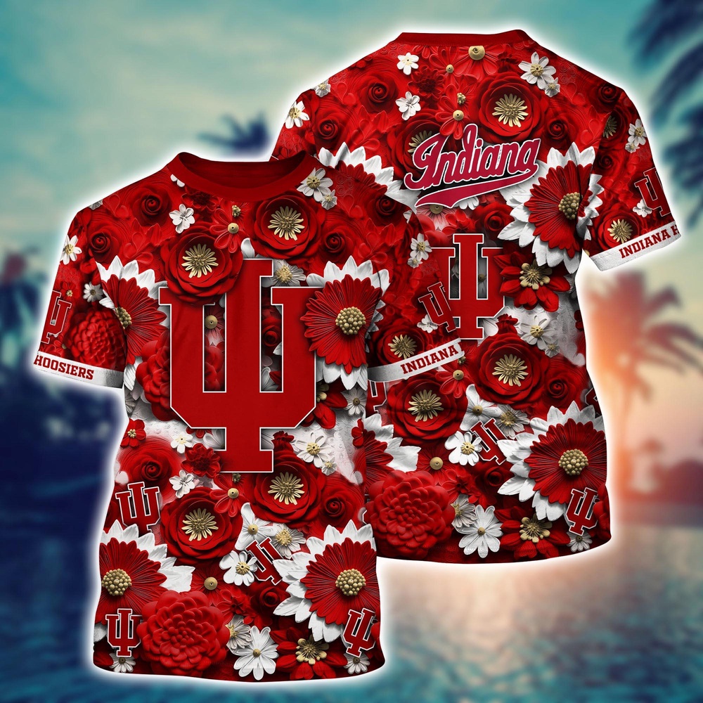 NCAA Indiana Hoosiers 3D T-Shirt Euphoria in Every Stitch For Sports Fans NCAA Indiana Hoosiers 3D T-Shirt Euphoria in Every Stitch For Sports Fans