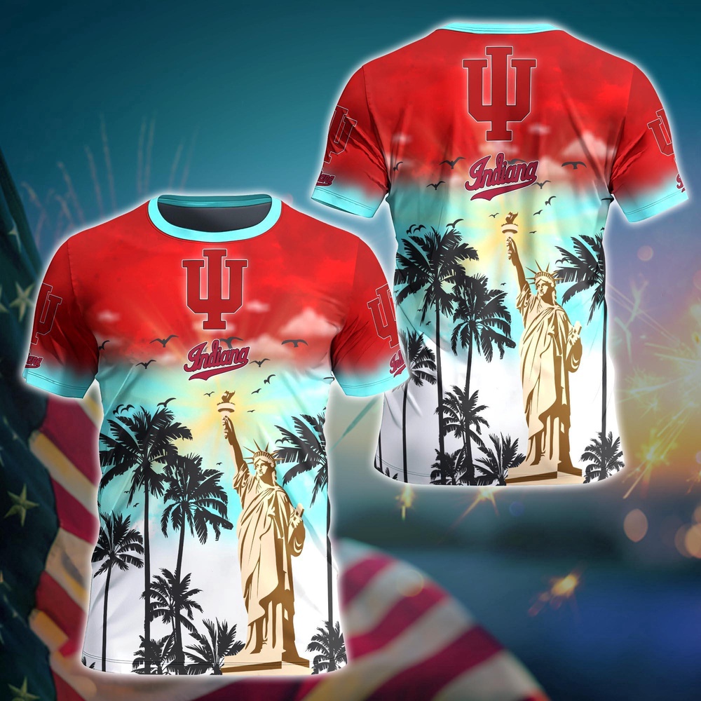 NCAA Indiana Hoosiers 3D T-Shirt Fashion Forward For Fans