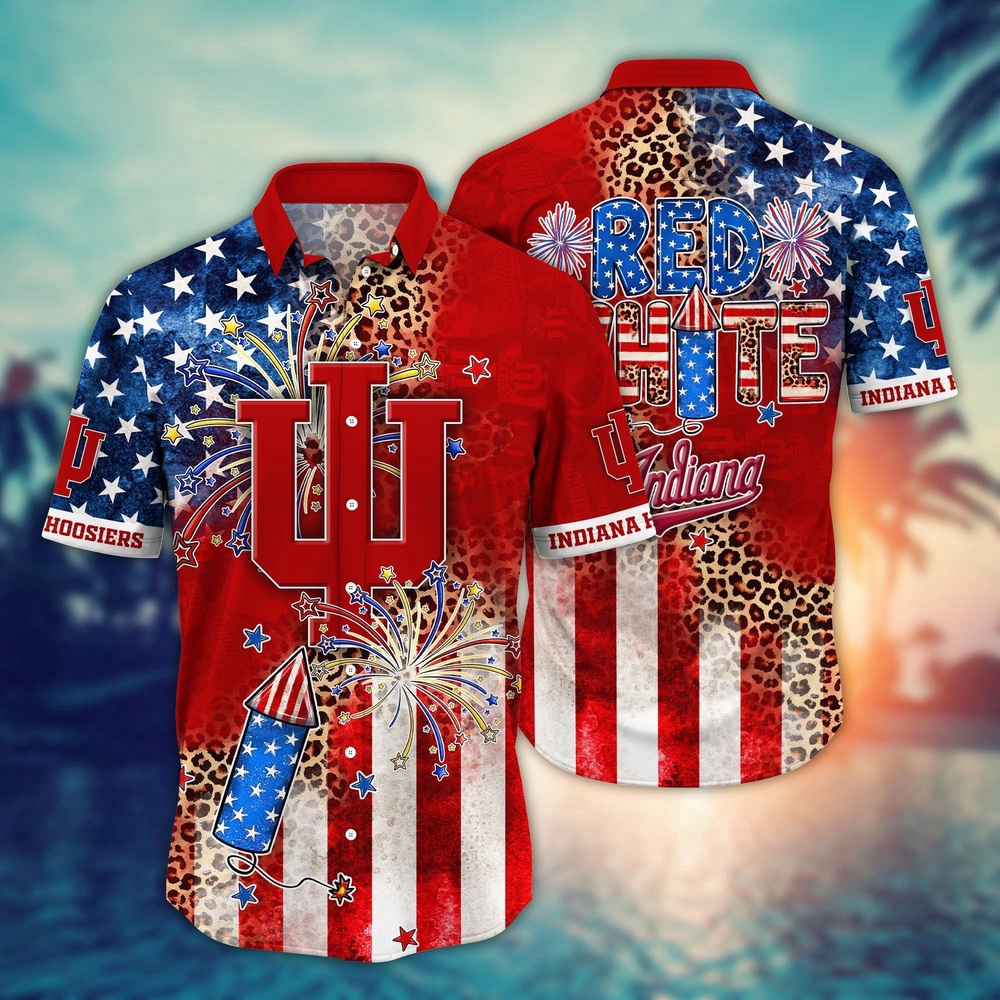 NCAA Indiana Hoosiers Hawaiian Shirt Aloha All Star Style Gift For Fans NCAA Indiana Hoosiers Hawaiian Shirt Aloha All Star Style Gift For Fans