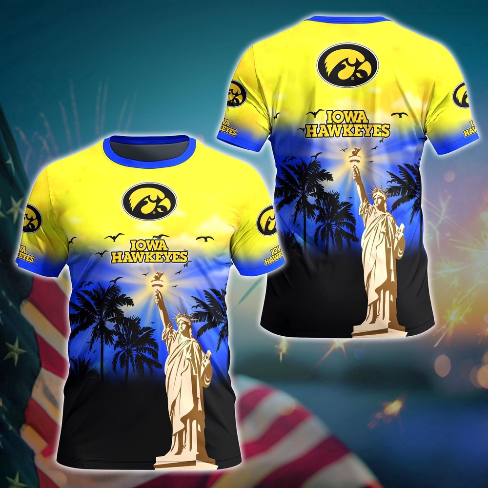 NCAA Iowa Hawkeyes 3D T-Shirt Chic Campus Vibes Magic For Fans NCAA Iowa Hawkeyes 3D T-Shirt Chic Campus Vibes Magic For Fans