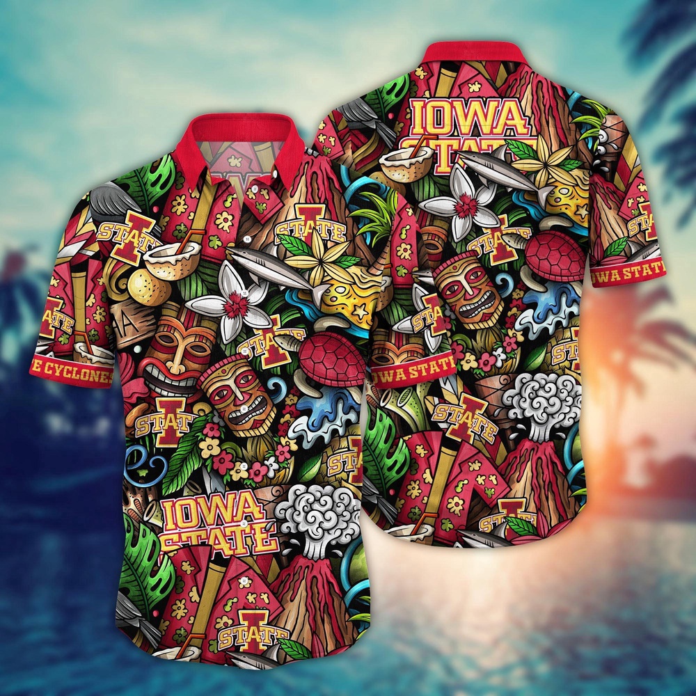 NCAA Iowa State Cyclones Hawaiian Shirt Campus Blossom Bliss Gift For Fans