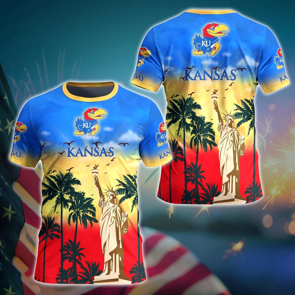 NCAA Kansas Jayhawks 3D T-Shirt Chic Campus Vibes Magic For Fans