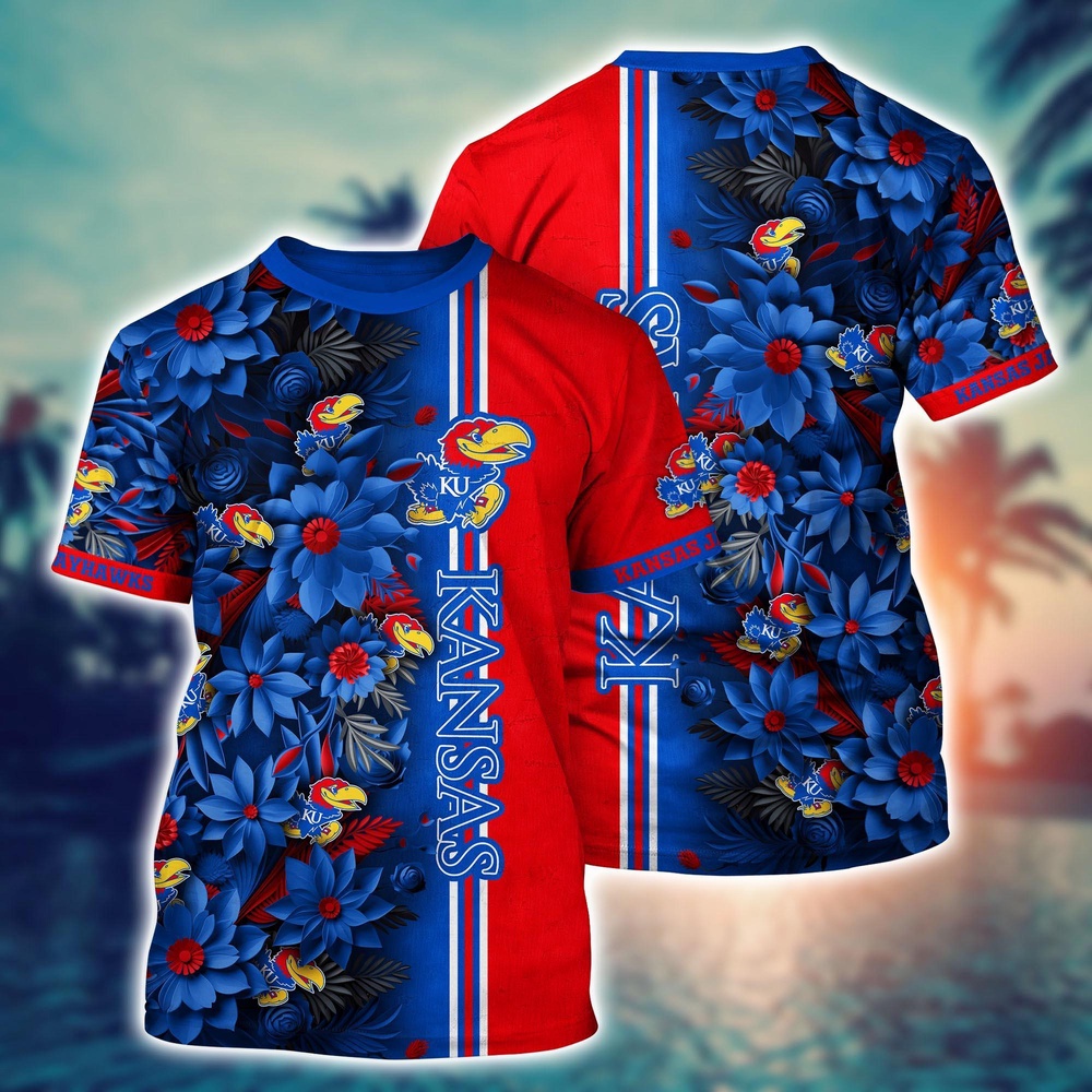 NCAA Kansas Jayhawks 3D T-Shirt Fashion Fusion Bliss For Sports Fans