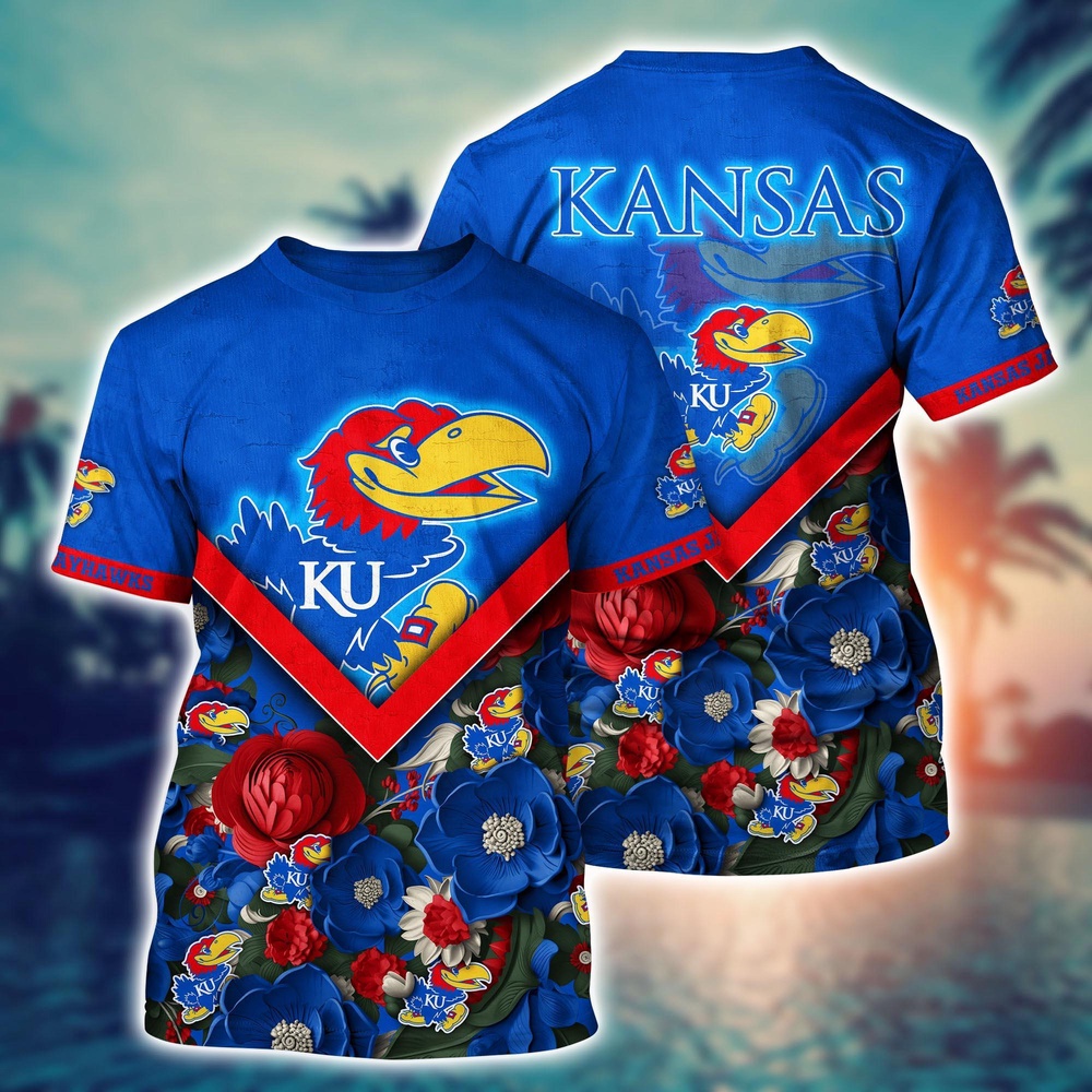NCAA Kansas Jayhawks 3D T-Shirt Signature Elegance Threads For Sports Fans