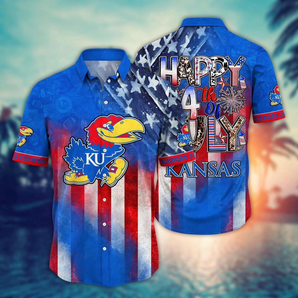 NCAA Kansas Jayhawks Hawaiian Shirt Spectator Symphony Gift For Fans NCAA Kansas Jayhawks Hawaiian Shirt Spectator Symphony Gift For Fans