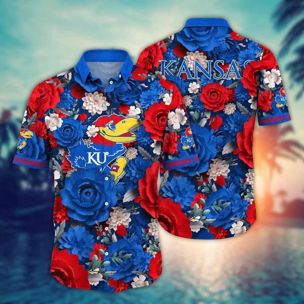NCAA Kansas Jayhawks Hawaiian Shirt Sway in Style For Fans NCAA Kansas Jayhawks Hawaiian Shirt Sway in Style For Fans