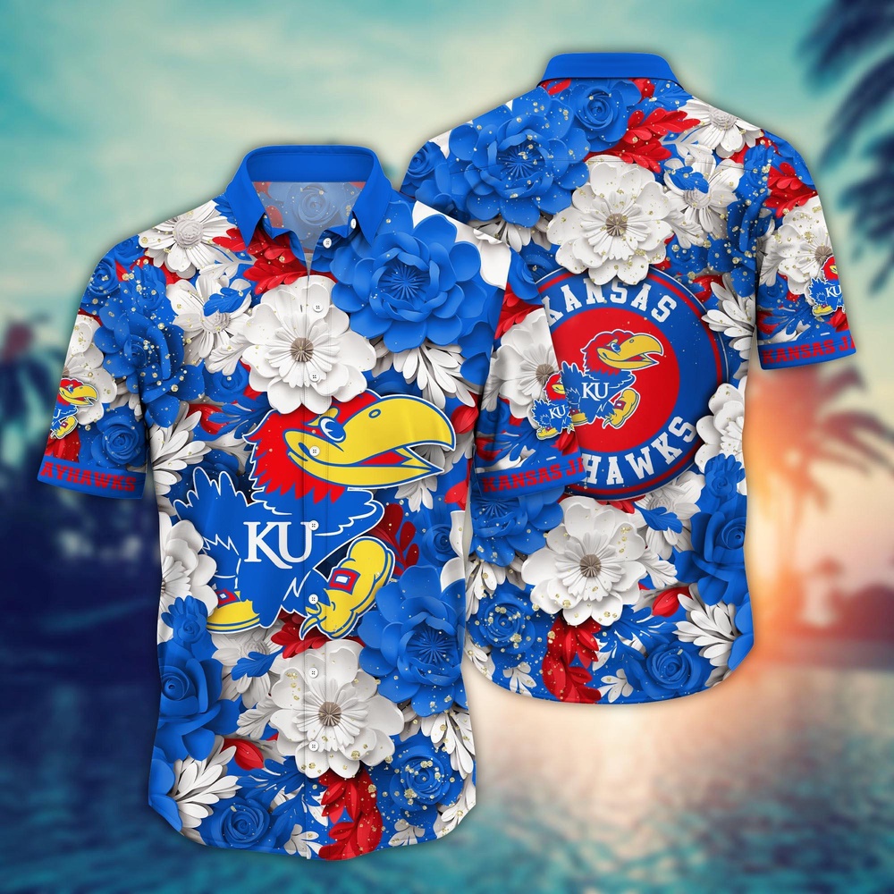 NCAA Kansas Jayhawks Hawaiian Shirt Tropical Euphoria For Fans