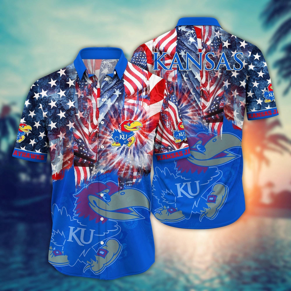 NCAA Kansas Jayhawks Hawaiian Shirt Winning Waves Gift For Fans