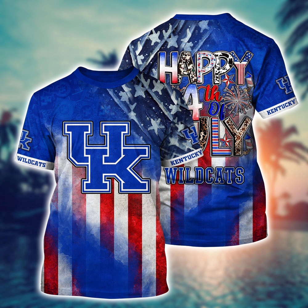 NCAA Kentucky Wildcats 3D T-Shirt Sporty Bliss For Fans NCAA Kentucky Wildcats 3D T-Shirt Sporty Bliss For Fans