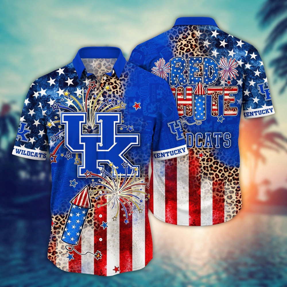 NCAA Kentucky Wildcats Hawaiian Shirt Sideline Serenity Gift For Fans NCAA Kentucky Wildcats Hawaiian Shirt Sideline Serenity Gift For Fans