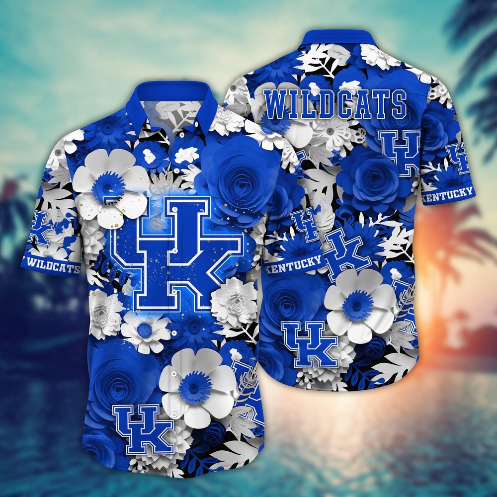 NCAA Kentucky Wildcats Hawaiian Shirt Tropic Tunes For Fans NCAA Kentucky Wildcats Hawaiian Shirt Tropic Tunes For Fans