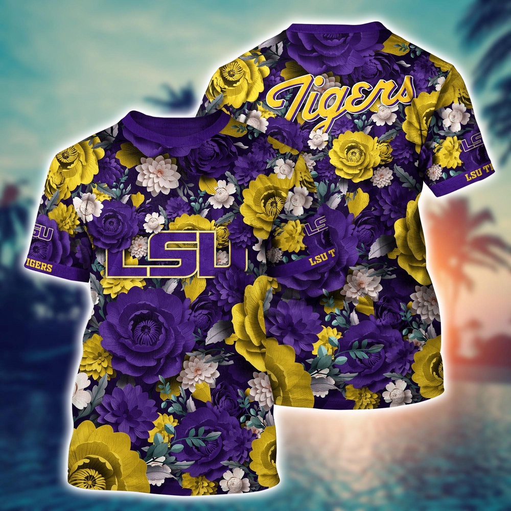 NCAA LSU TIGERS 3D T-Shirt Chic Vibes in Threads For Sports Fans