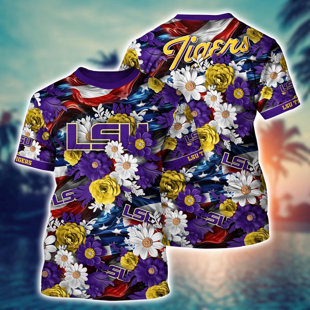 NCAA LSU TIGERS 3D T-Shirt Sporty Elegance For Fans NCAA LSU TIGERS 3D T-Shirt Sporty Elegance For Fans