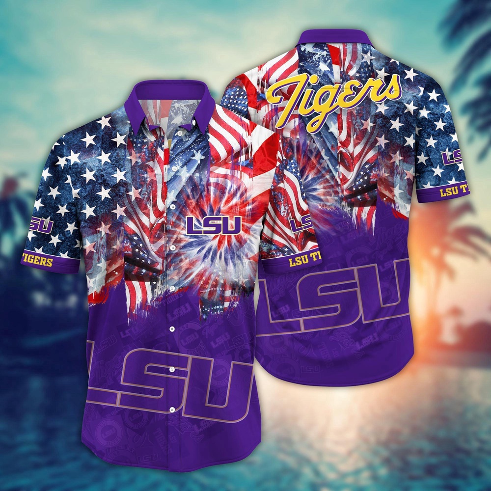 NCAA LSU TIGERS Hawaiian Shirt Sideline Bloom Gift For Fans