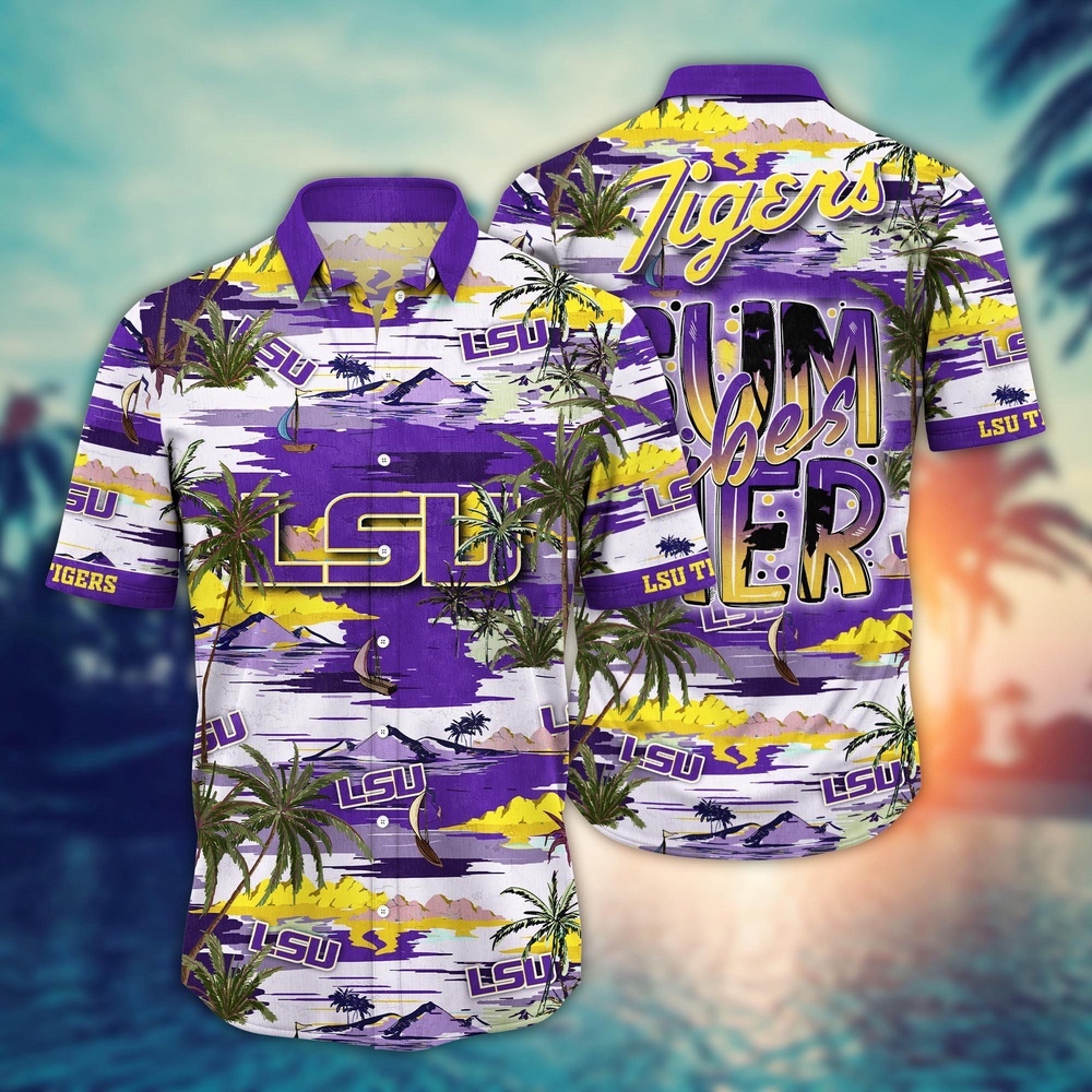 NCAA LSU TIGERS Hawaiian Shirt Tropical Bliss Brigade For Sports Fans NCAA LSU TIGERS Hawaiian Shirt Tropical Bliss Brigade For Sports Fans