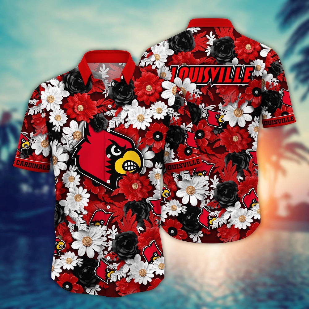 NCAA Louisville Cardinals Hawaiian Shirt Breeze Through Bloom For Sports Fans