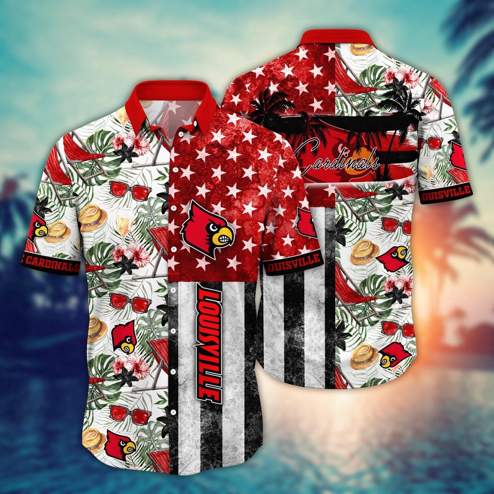 NCAA Louisville Cardinals Hawaiian Shirt Glory Garden Gift For Fans
