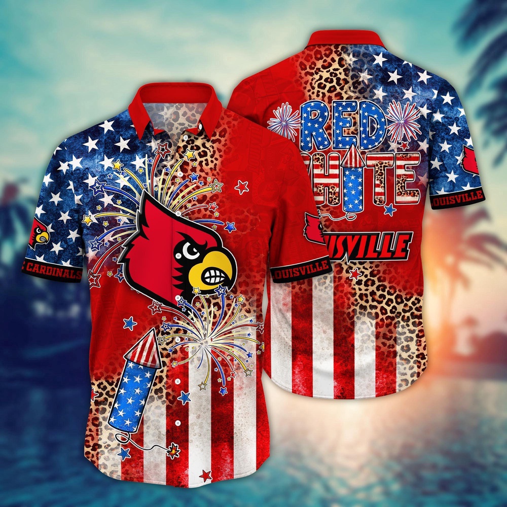 NCAA Louisville Cardinals Hawaiian Shirt Sideline Serenity Gift For Fans NCAA Louisville Cardinals Hawaiian Shirt Sideline Serenity Gift For Fans