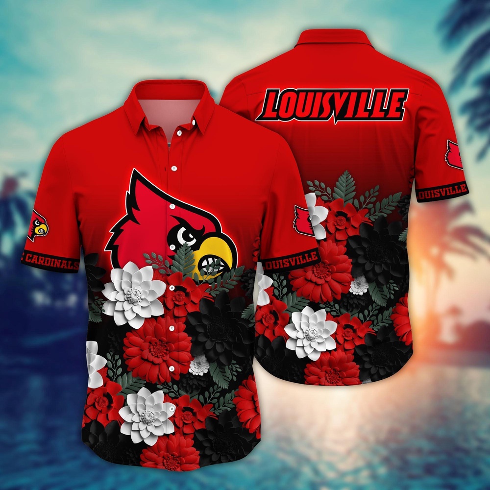 NCAA Louisville Cardinals Hawaiian Shirt Spectacle Swing For Fans NCAA Louisville Cardinals Hawaiian Shirt Spectacle Swing For Fans