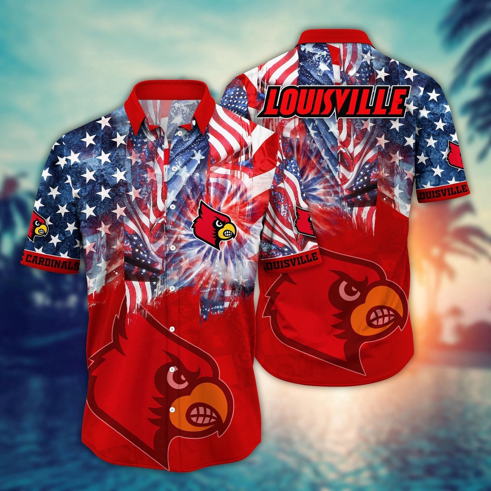 NCAA Louisville Cardinals Hawaiian Shirt Winning Waves Gift For Fans