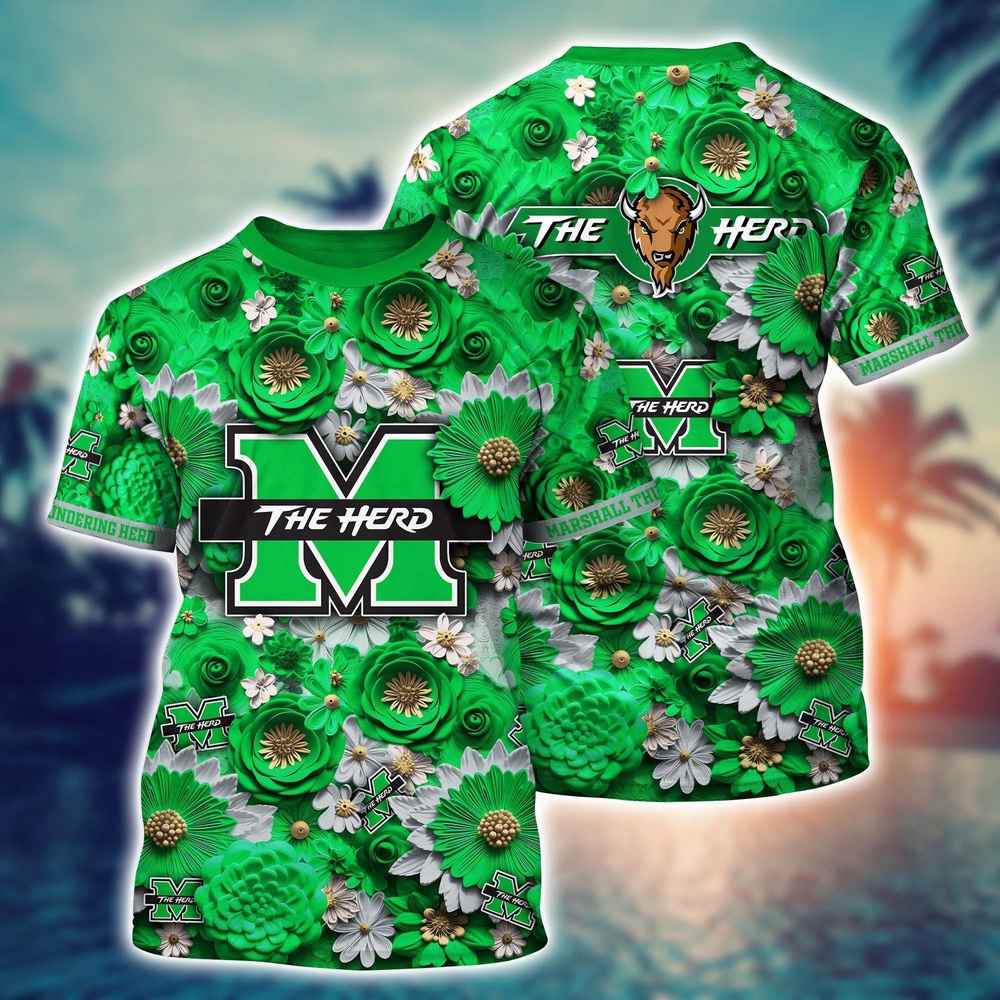NCAA Marshall Thundering Herd 3D T-Shirt Euphoria in Every Stitch For Sports Fans