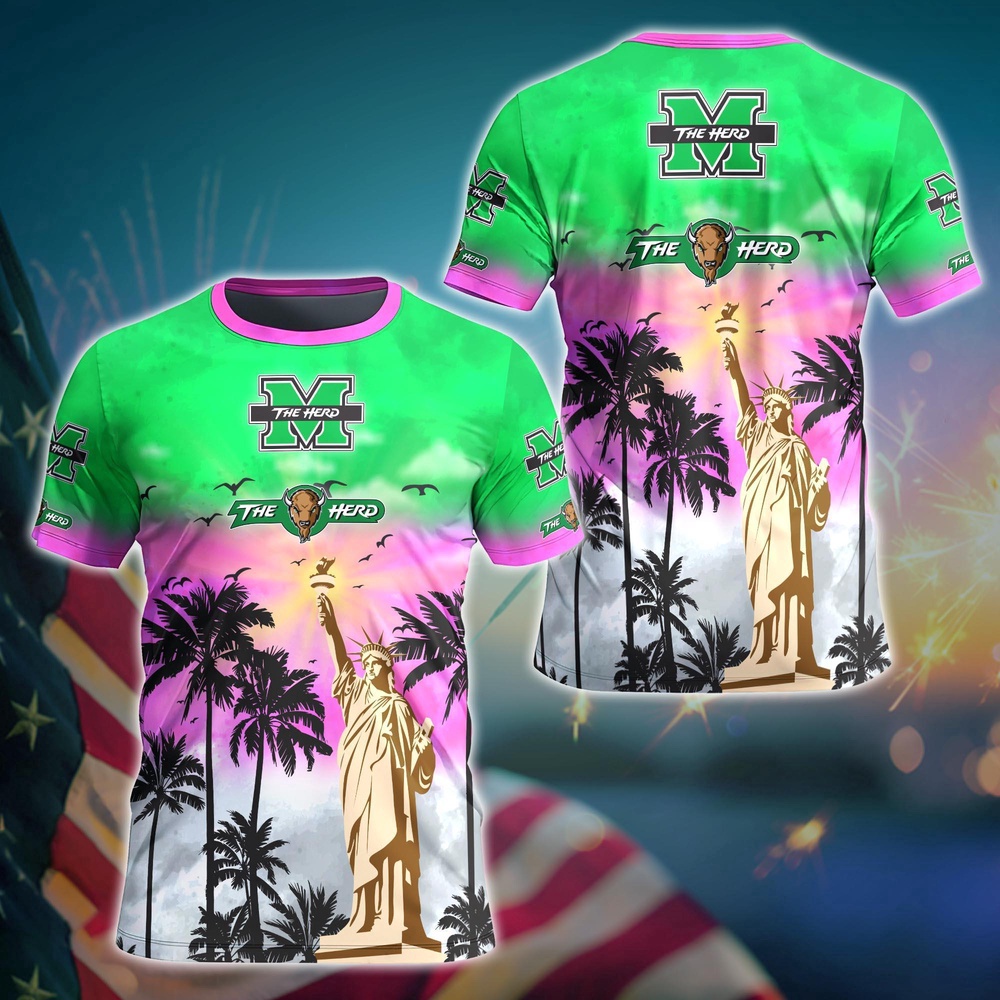 NCAA Marshall Thundering Herd 3D T-Shirt Fashion Forward For Fans