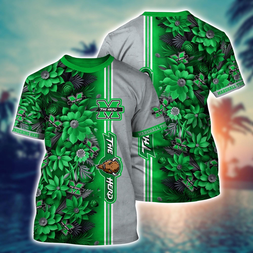NCAA Marshall Thundering Herd 3D T-Shirt Forward Streetwear Vibes For Sports Fans