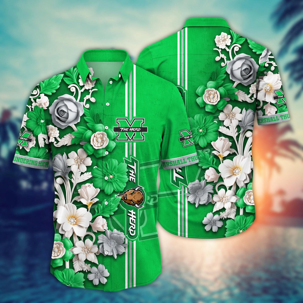 NCAA Marshall Thundering Herd Hawaiian Shirt Breeze Through Glory For Sports Fans NCAA Marshall Thundering Herd Hawaiian Shirt Breeze Through Glory For Sports Fans