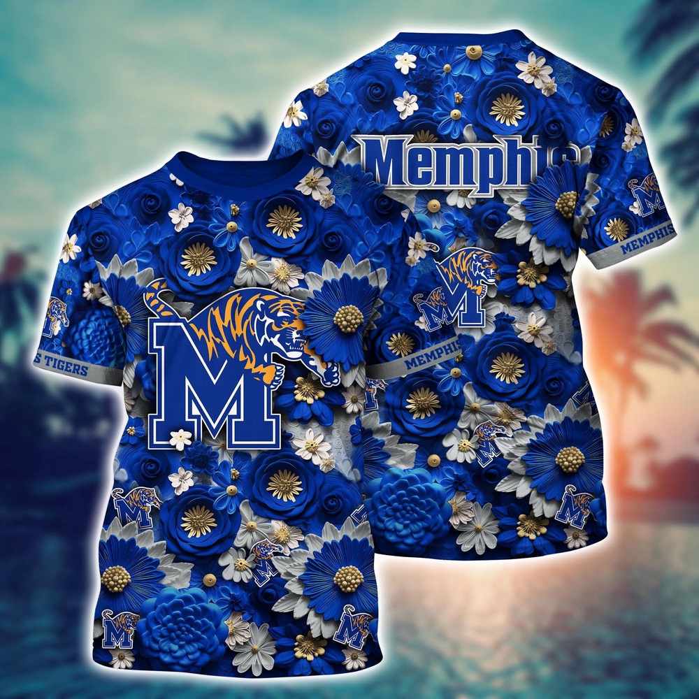 NCAA Memphis Tigers 3D T-Shirt Athletic Aura Trends For Sports Fans