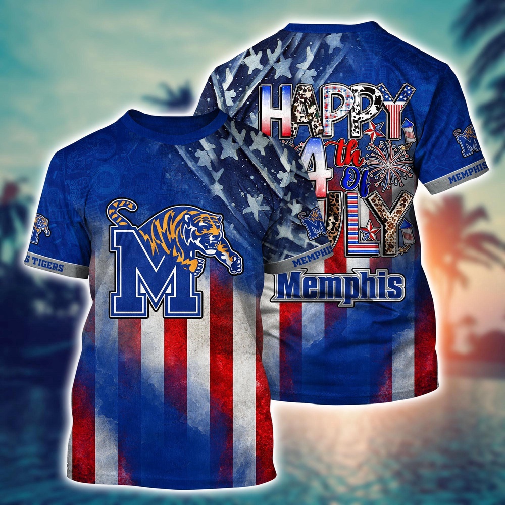 NCAA Memphis Tigers 3D T-Shirt Champion Comfort For Fans