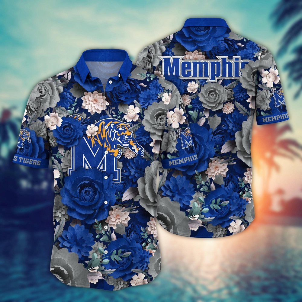 NCAA Memphis Tigers Hawaiian Shirt Champion Bloom Parade For Fans
