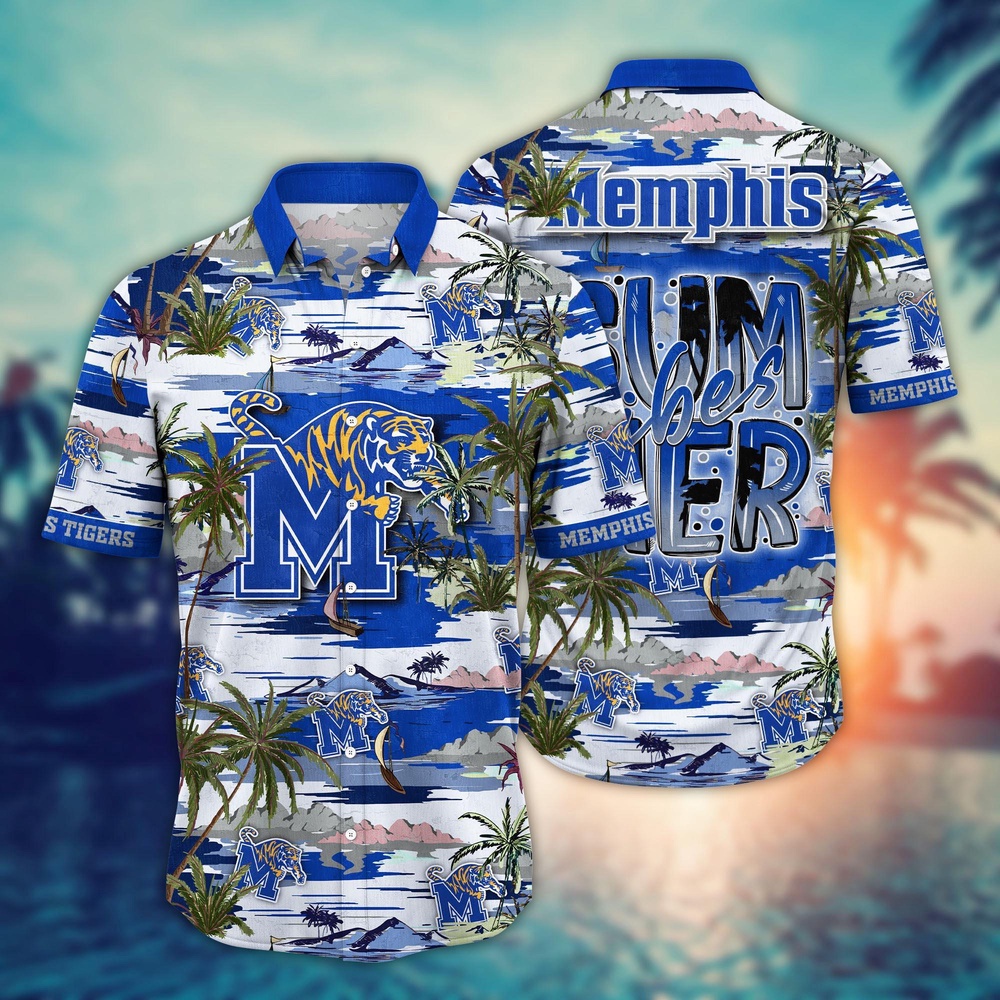 NCAA Memphis Tigers Hawaiian Shirt Tropical Bliss Brigade For Sports Fans NCAA Memphis Tigers Hawaiian Shirt Tropical Bliss Brigade For Sports Fans