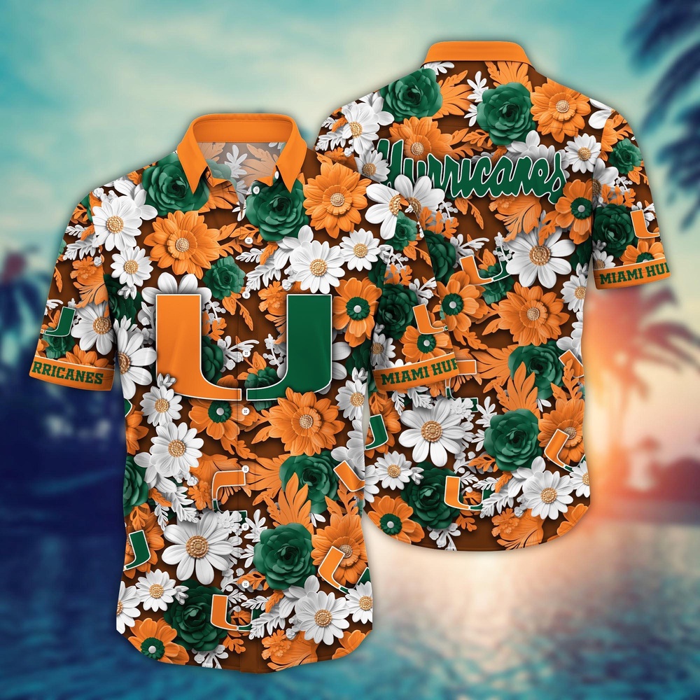 NCAA Miami Hurricanes Hawaiian Shirt Blossom Burst Bliss For Sports Fans