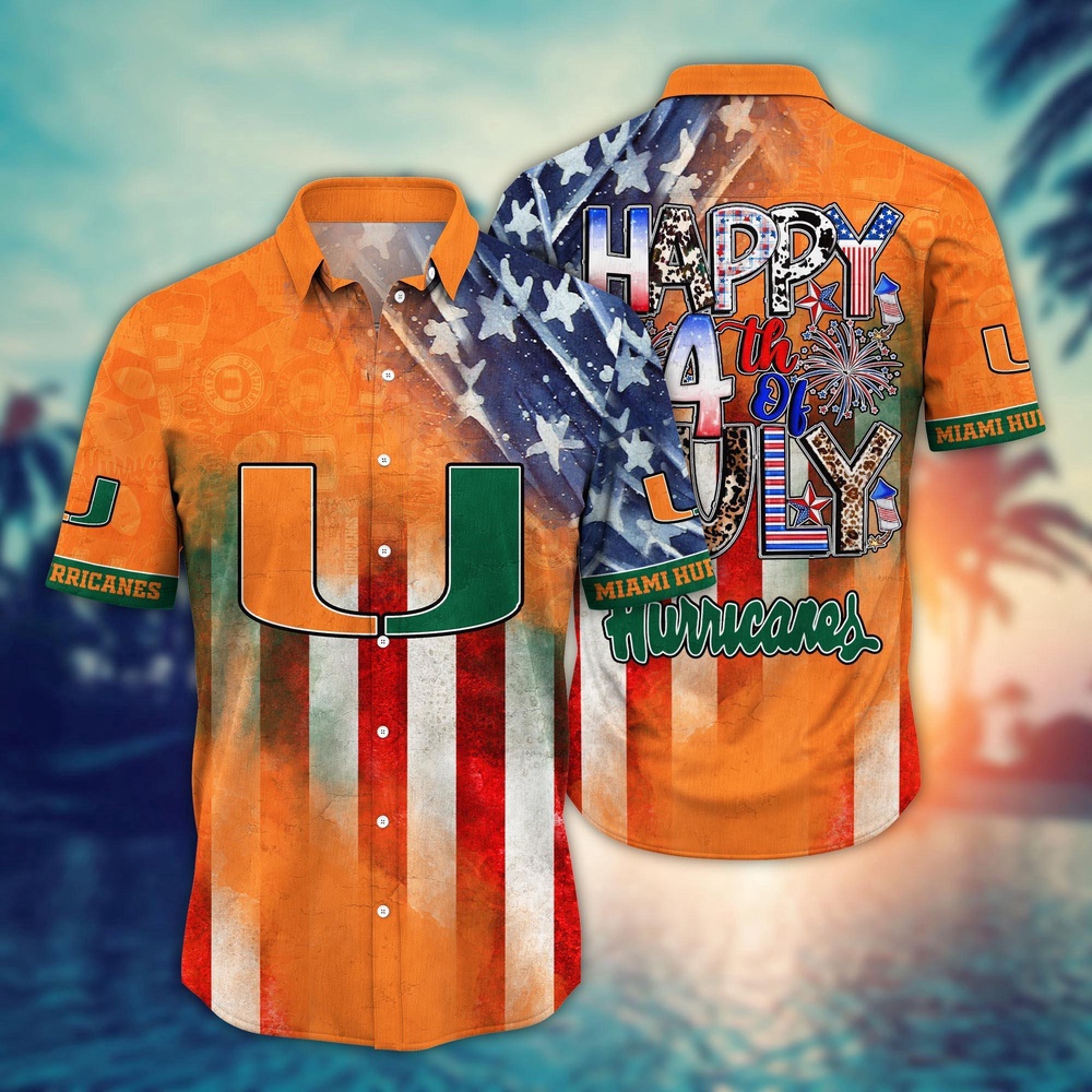 NCAA Miami Hurricanes Hawaiian Shirt Breeze Through NCAA Gift For Fans