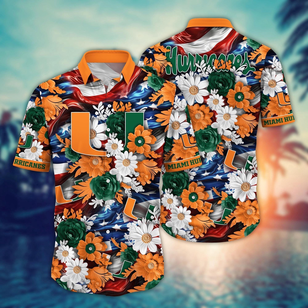 NCAA Miami Hurricanes Hawaiian Shirt Campus Couture Gift For Fans NCAA Miami Hurricanes Hawaiian Shirt Campus Couture Gift For Fans