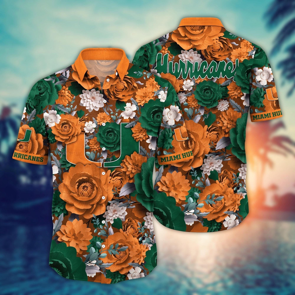 NCAA Miami Hurricanes Hawaiian Shirt Champion Bloom Parade For Fans