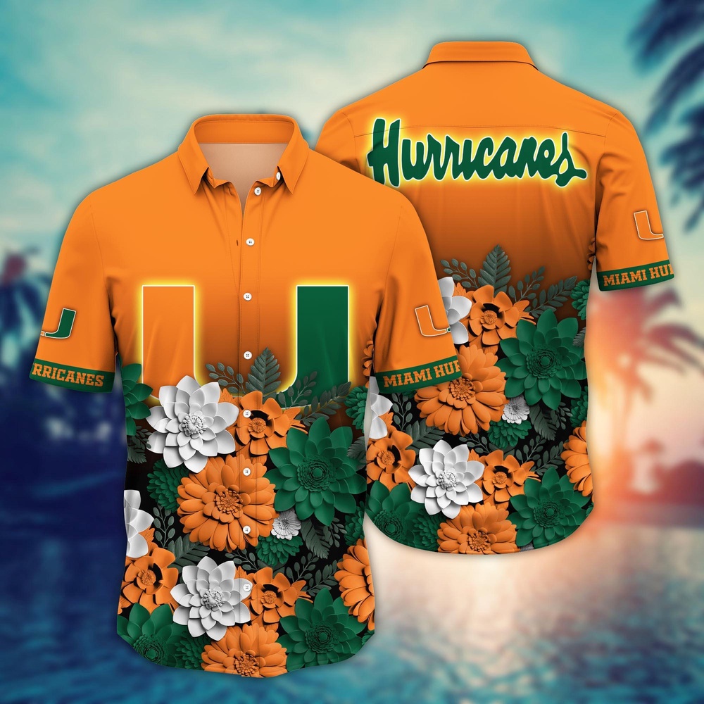 NCAA Miami Hurricanes Hawaiian Shirt Cheer Chic Carnival For Fans NCAA Miami Hurricanes Hawaiian Shirt Cheer Chic Carnival For Fans