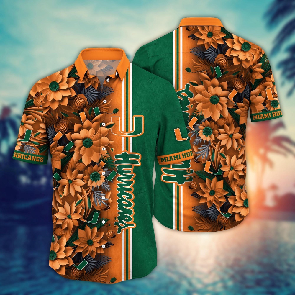 NCAA Miami Hurricanes Hawaiian Shirt Fan Frenzy Aloha Fiesta For Fans NCAA Miami Hurricanes Hawaiian Shirt Fan Frenzy Aloha Fiesta For Fans