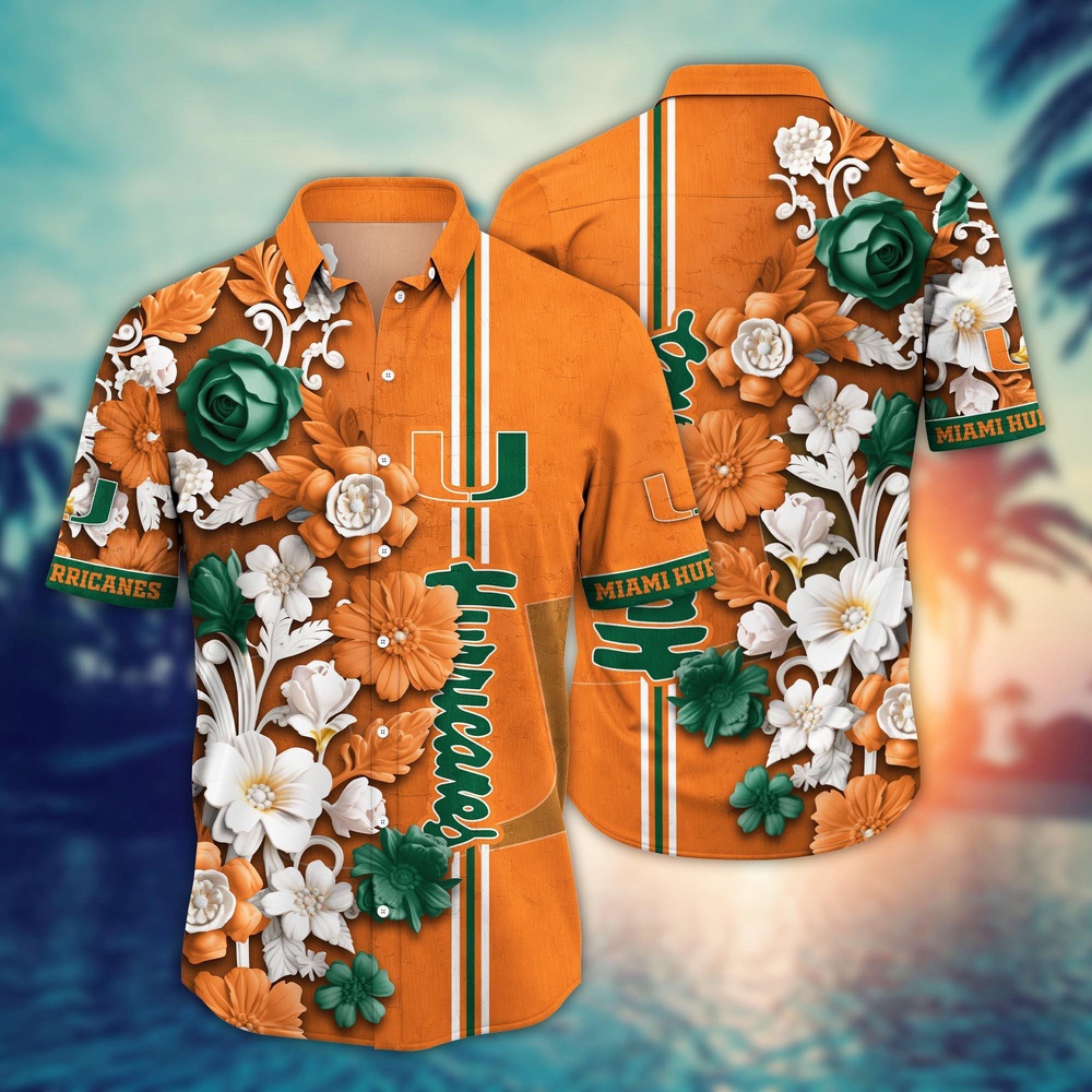 NCAA Miami Hurricanes Hawaiian Shirt Fusion Delight For Sports Fans NCAA Miami Hurricanes Hawaiian Shirt Fusion Delight For Sports Fans