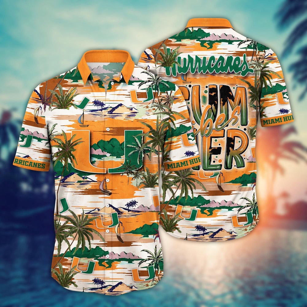 NCAA Miami Hurricanes Hawaiian Shirt Tropical Bliss Brigade For Sports Fans NCAA Miami Hurricanes Hawaiian Shirt Tropical Bliss Brigade For Sports Fans